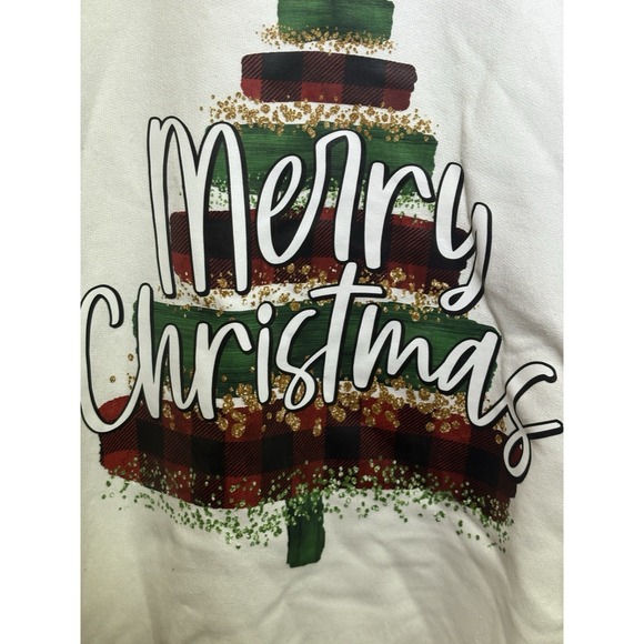 Christmas Sweatshirt, Merry and Bright, Xmas Sweatshirt, Holiday Sweatshirt - Picture 2 of 5